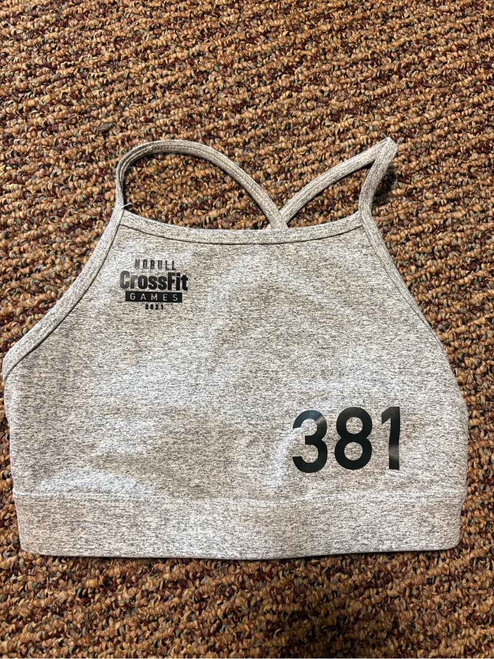 2021 NoBull CrossFit Games Heather Gray Sports Bra Top - Women's